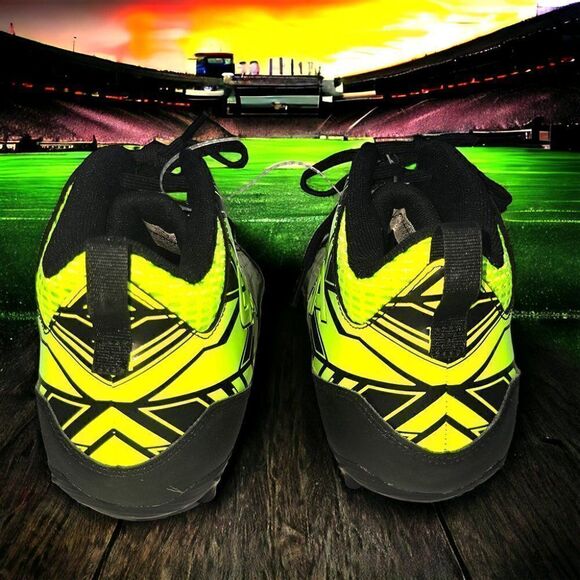 Under Armour Men's Ripshot Mid MC Lacrosse cleats black/green NWOT - Picture 4 of 5